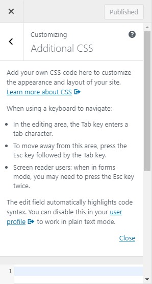 Additional css Additional css