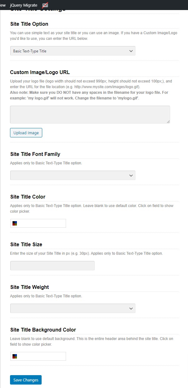 site title site title