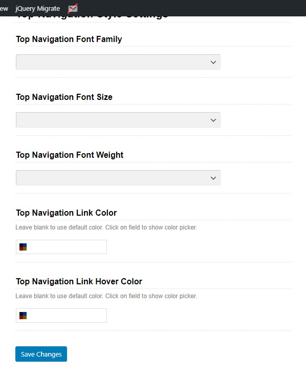 top navigation top navigation