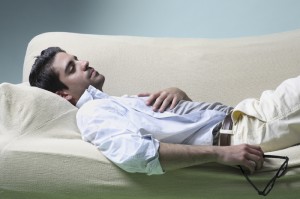 young man resting in a sofa _ Horizontal