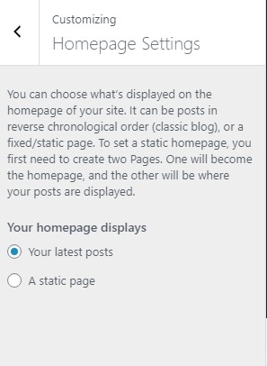 Homepage Settting Homepage Settting