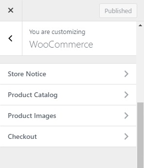 Woocommerce section Woocommerce section