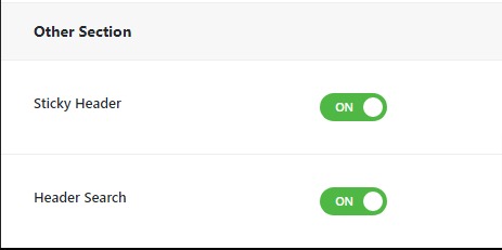 other Sticky header section other Sticky header section